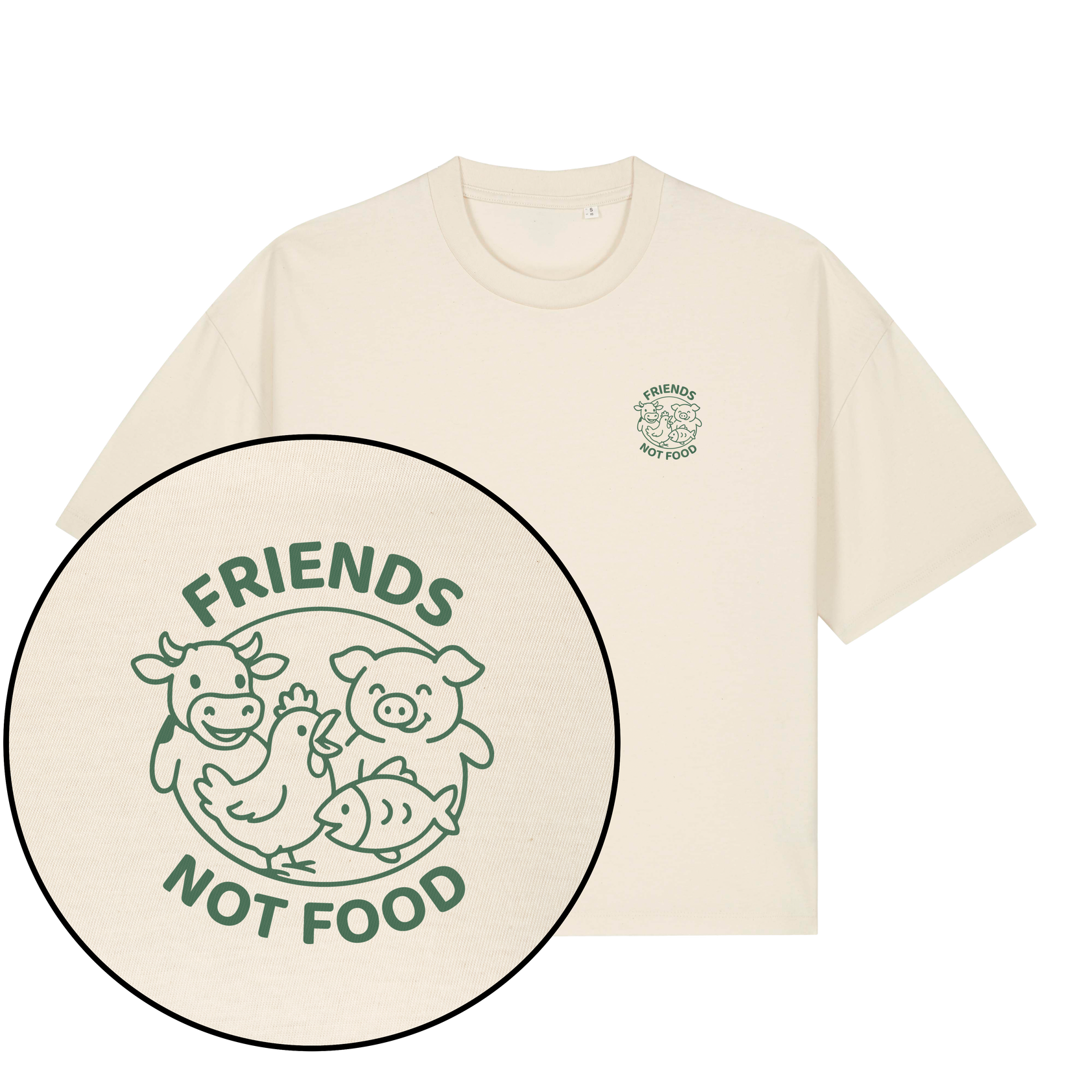 Friends Not Food Boxy T-Shirt