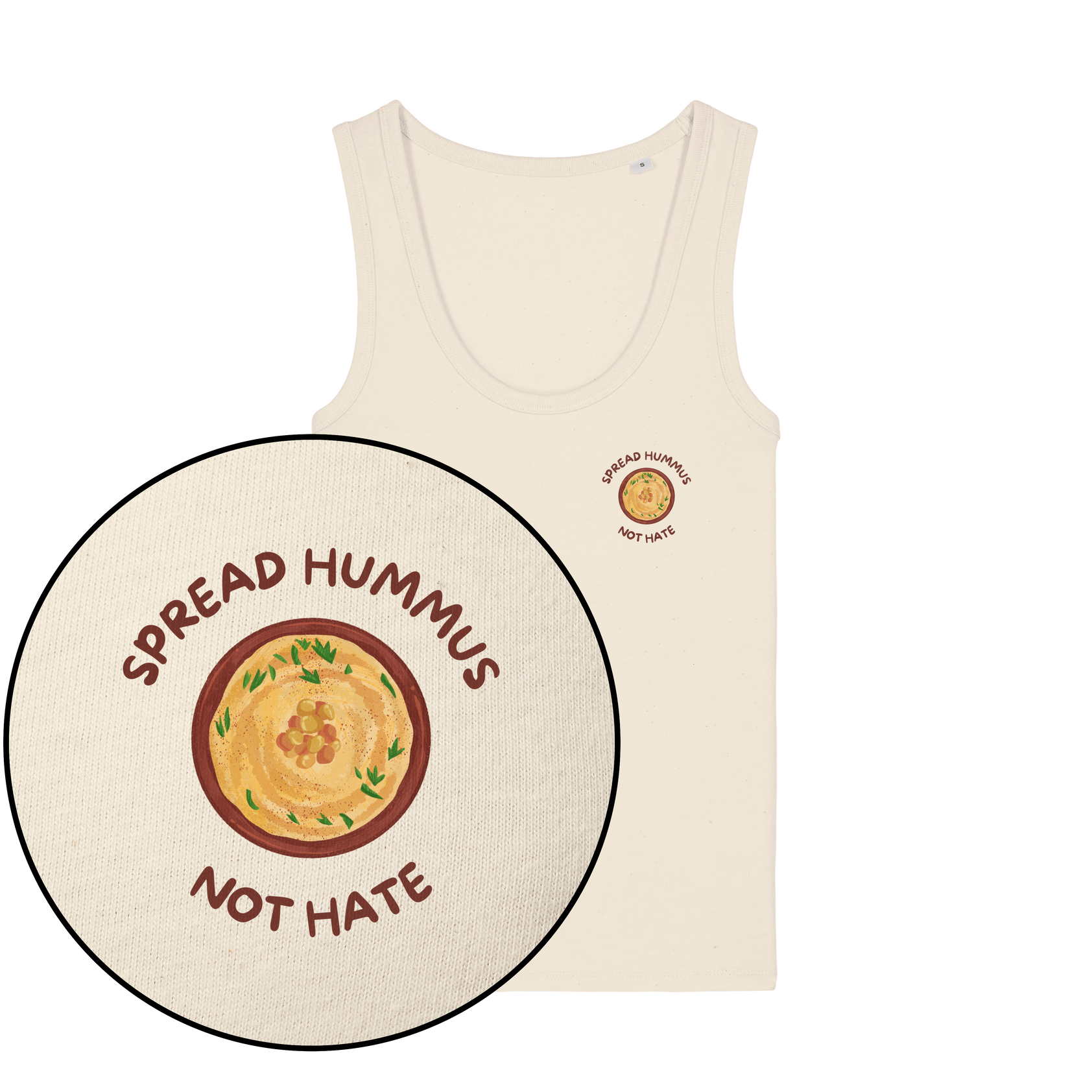 Spread Hummus Not Hate Women's Tank Top