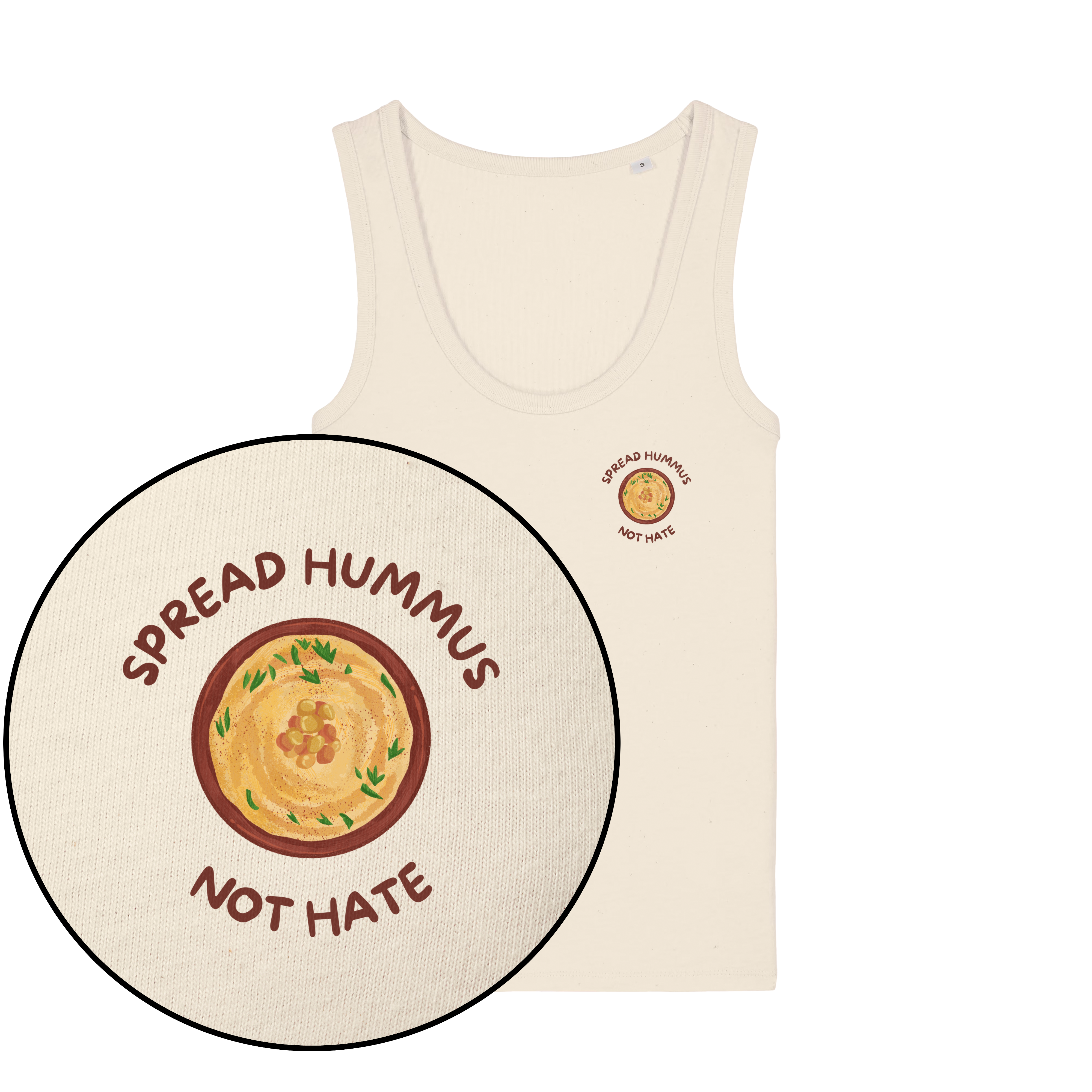 Spread Hummus Not Hate Women's Tank Top