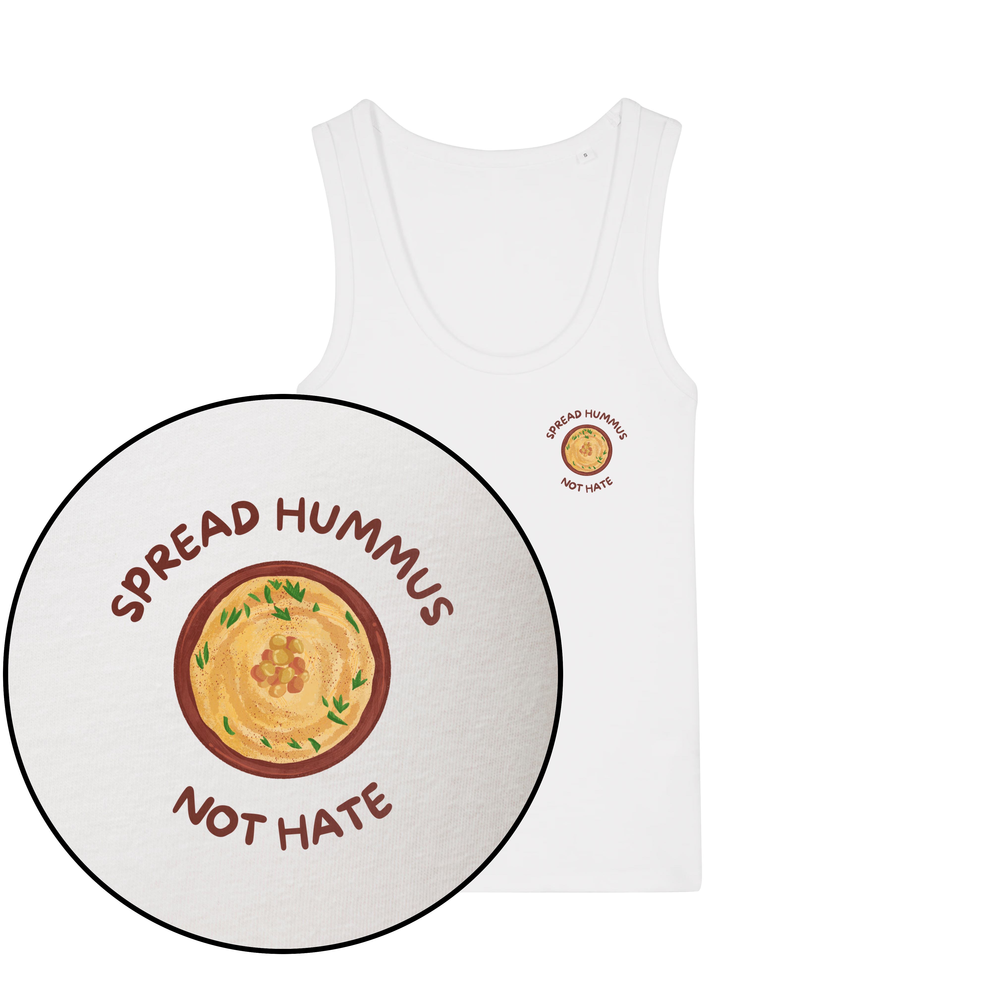 Spread Hummus Not Hate Women's Tank Top