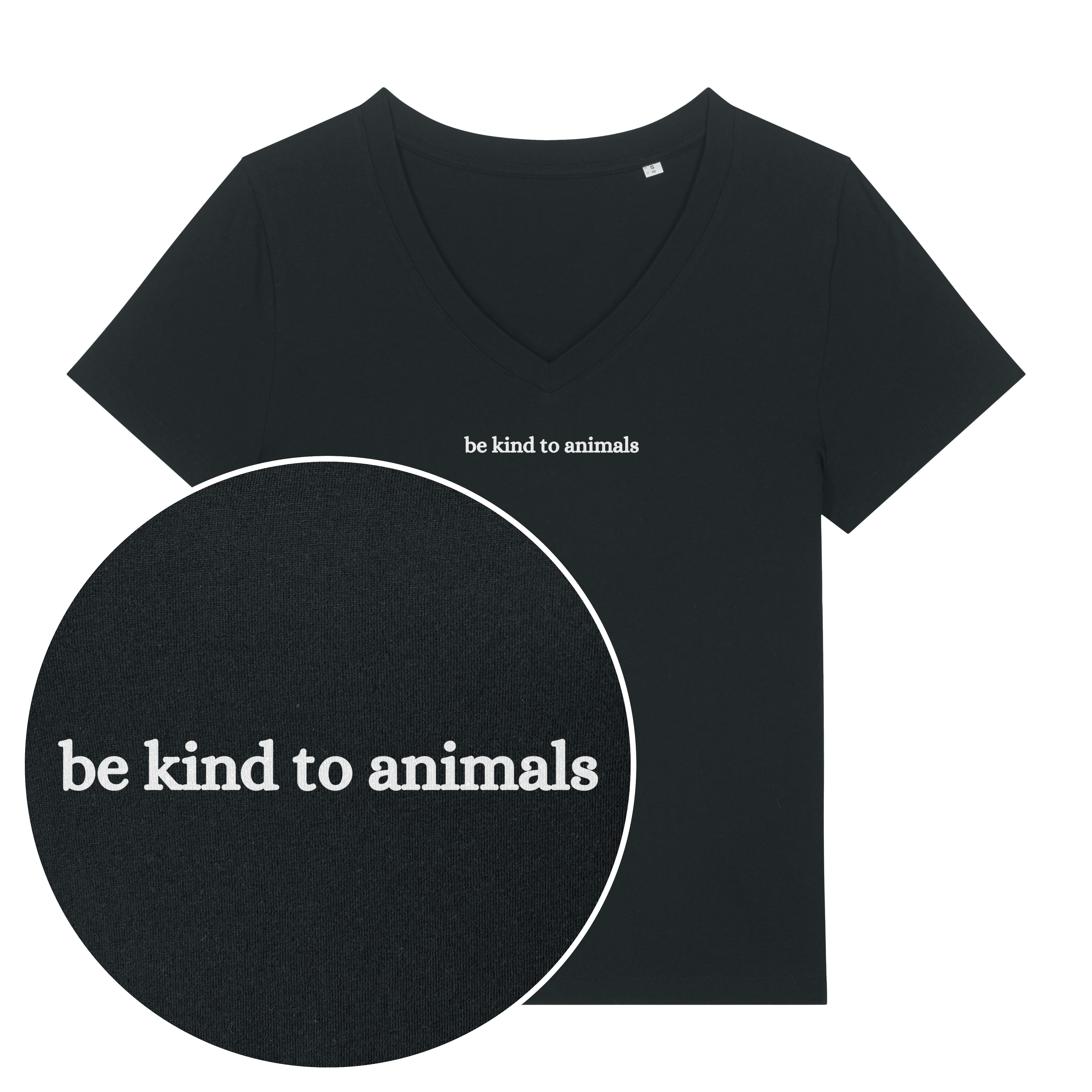 Be Kind To Animals Women's V Neck T-Shirt