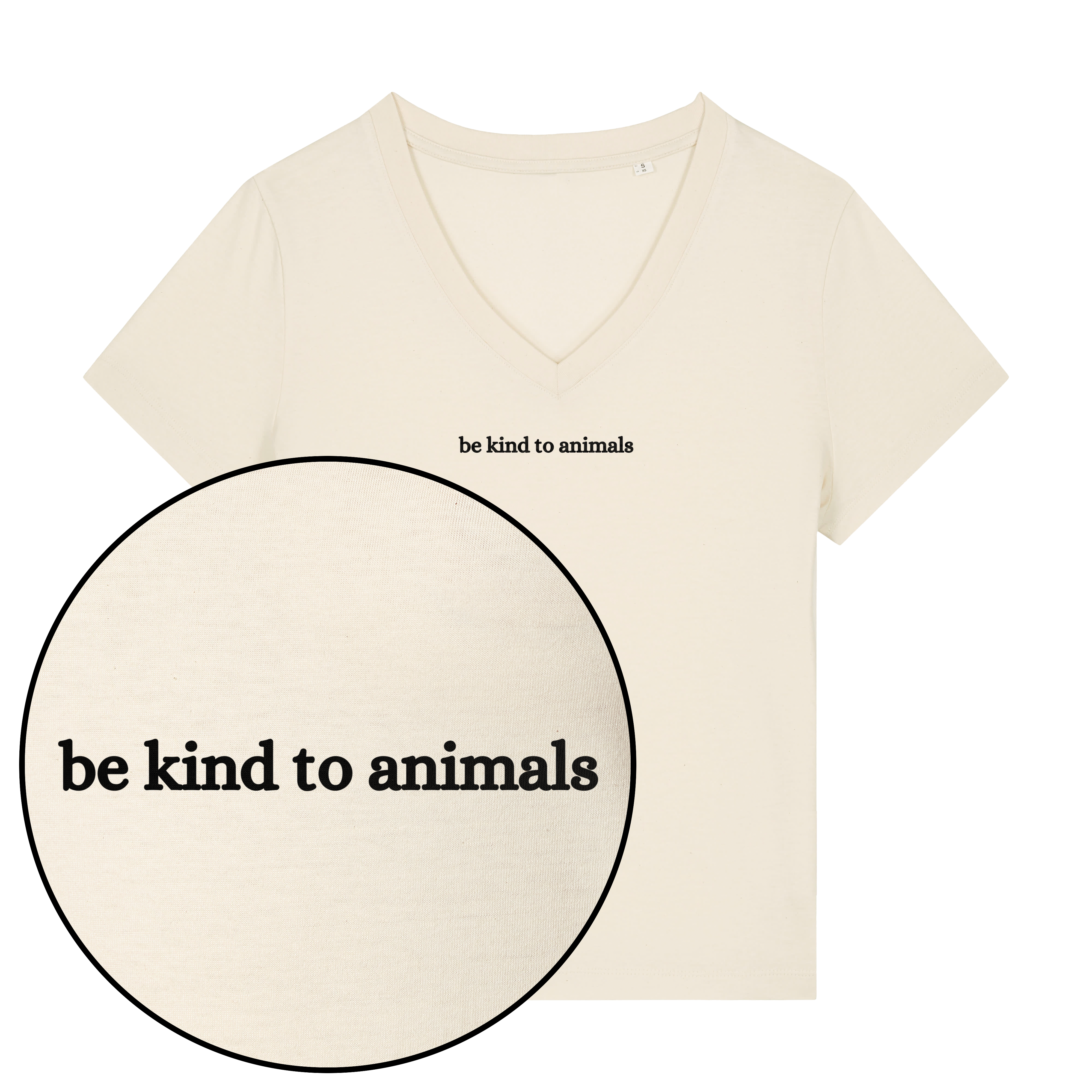 Be Kind To Animals Women's V Neck T-Shirt