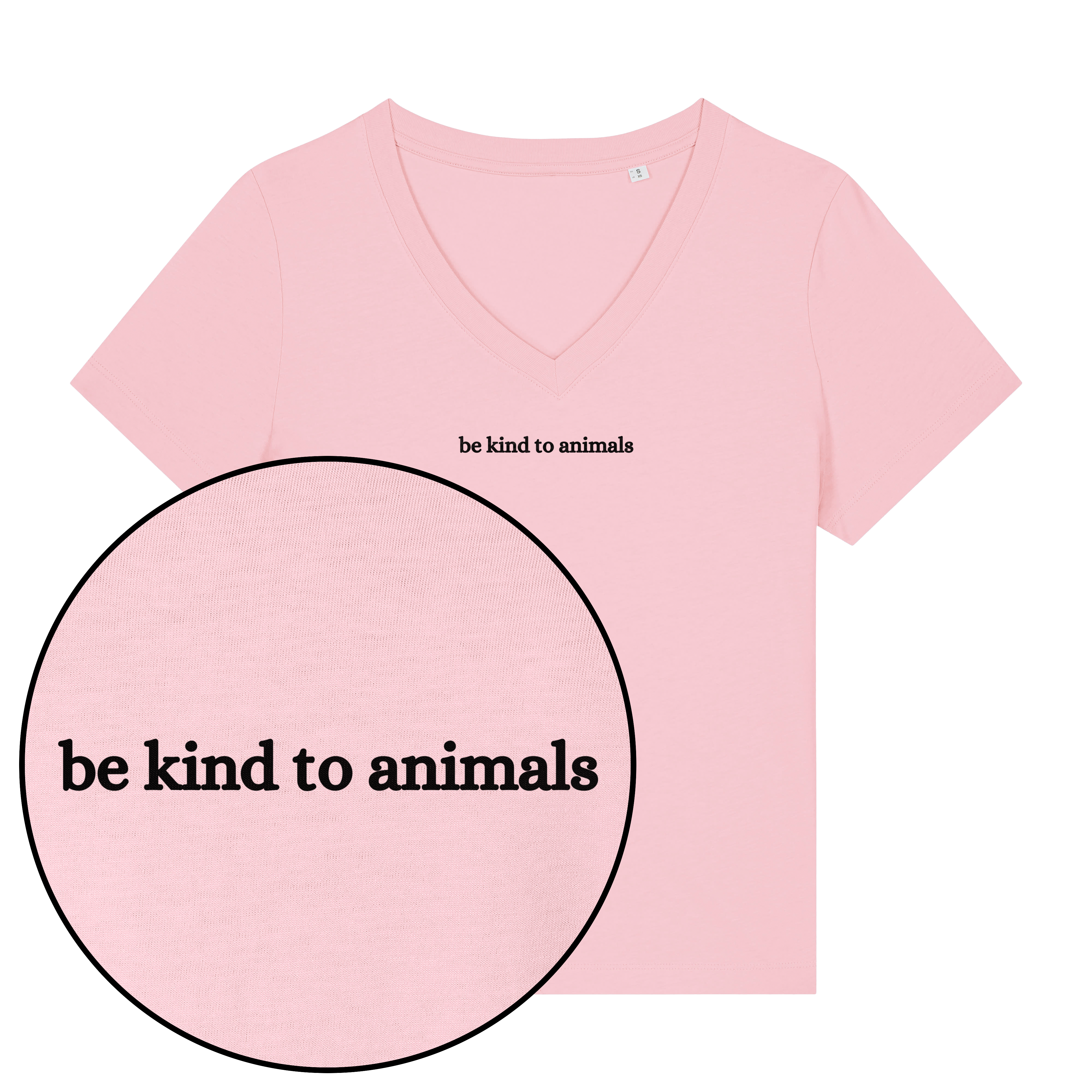 Be Kind To Animals Women's V Neck T-Shirt