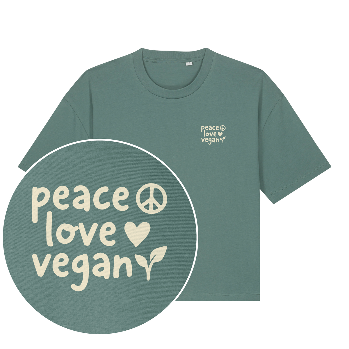 Peace Love Vegan Women's Boxy T-Shirt