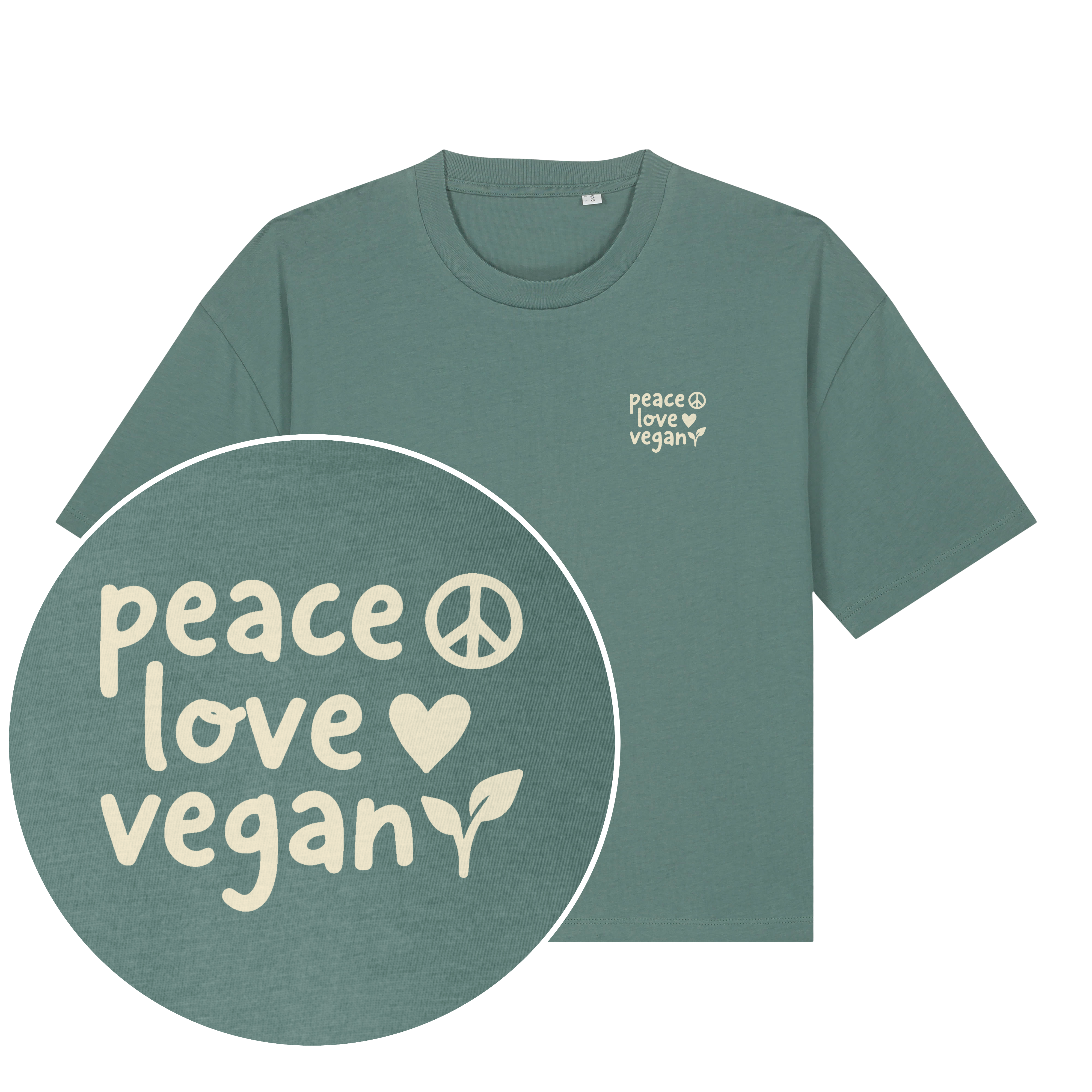 Peace Love Vegan Women's Boxy T-Shirt