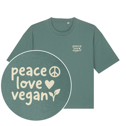 Peace Love Vegan Women's Boxy T-Shirt