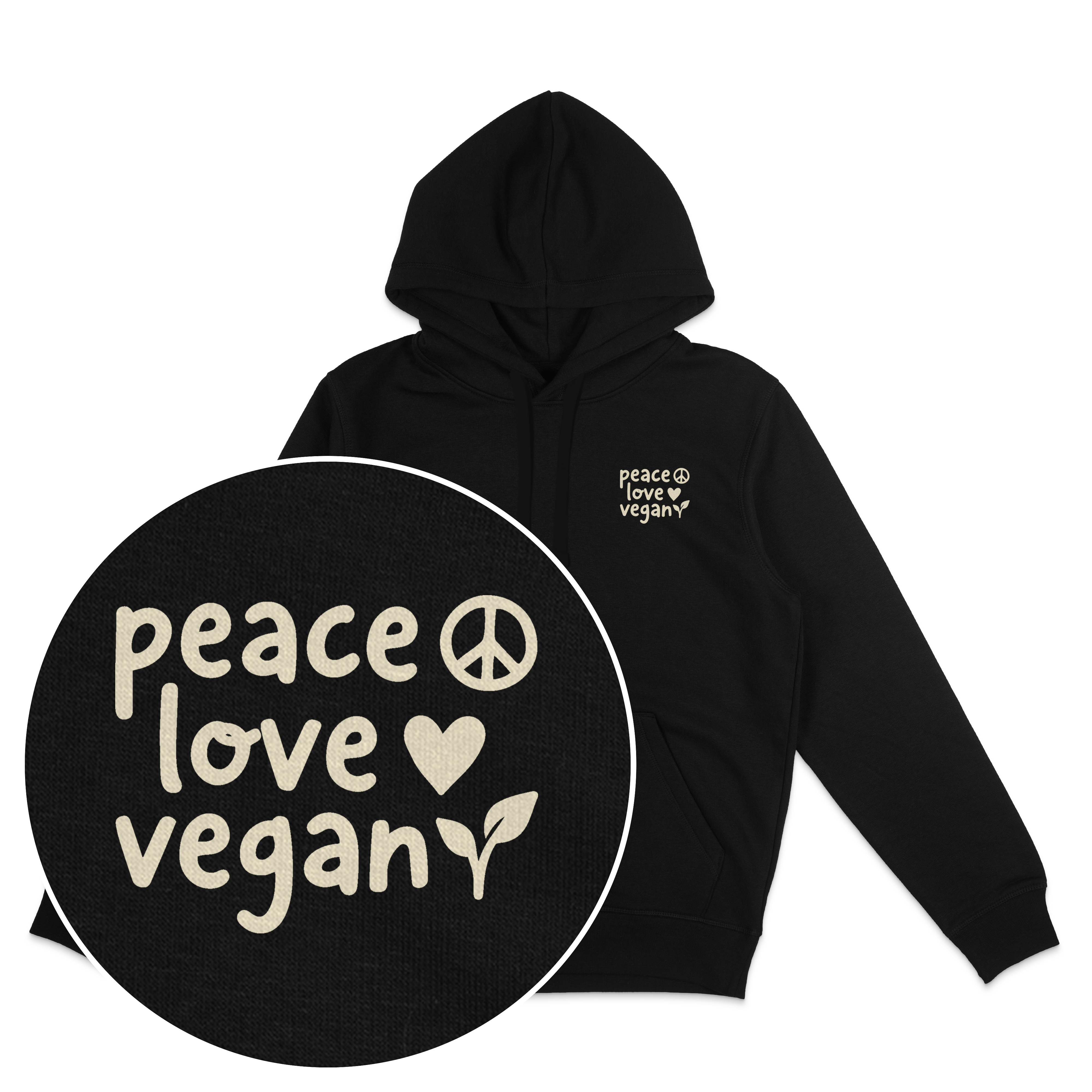 Peace Love Vegan Hoodie