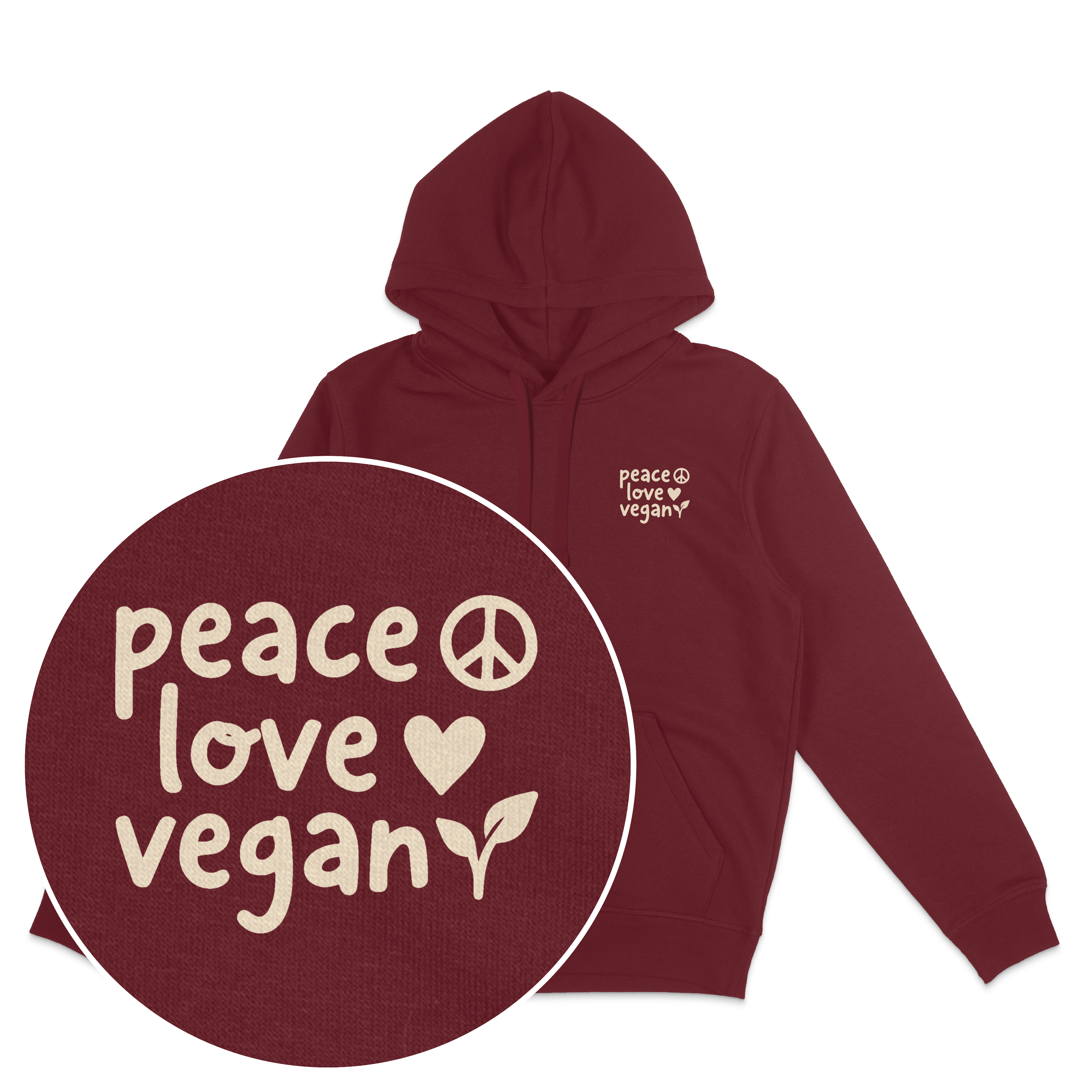 Peace Love Vegan Hoodie