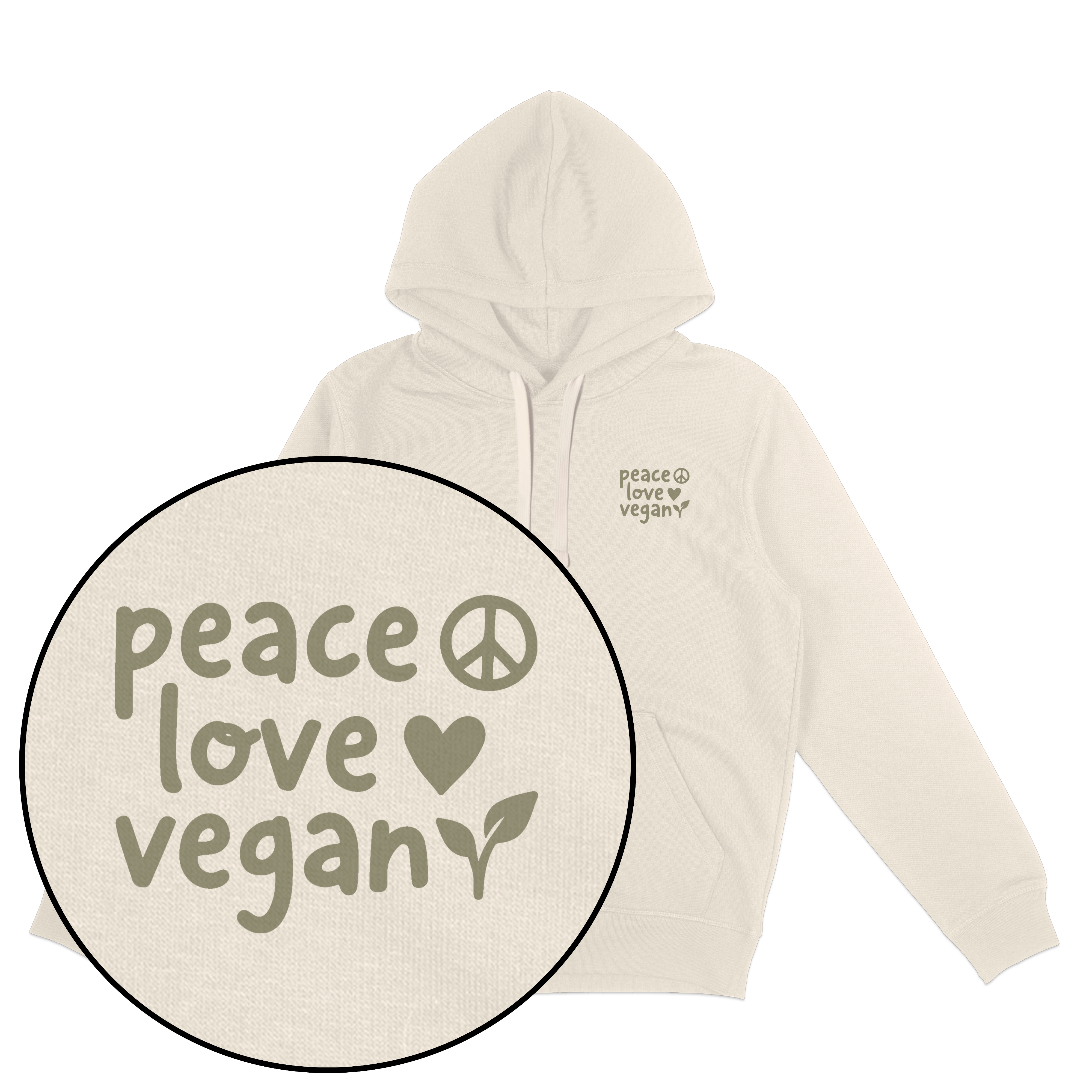 Peace Love Vegan Hoodie