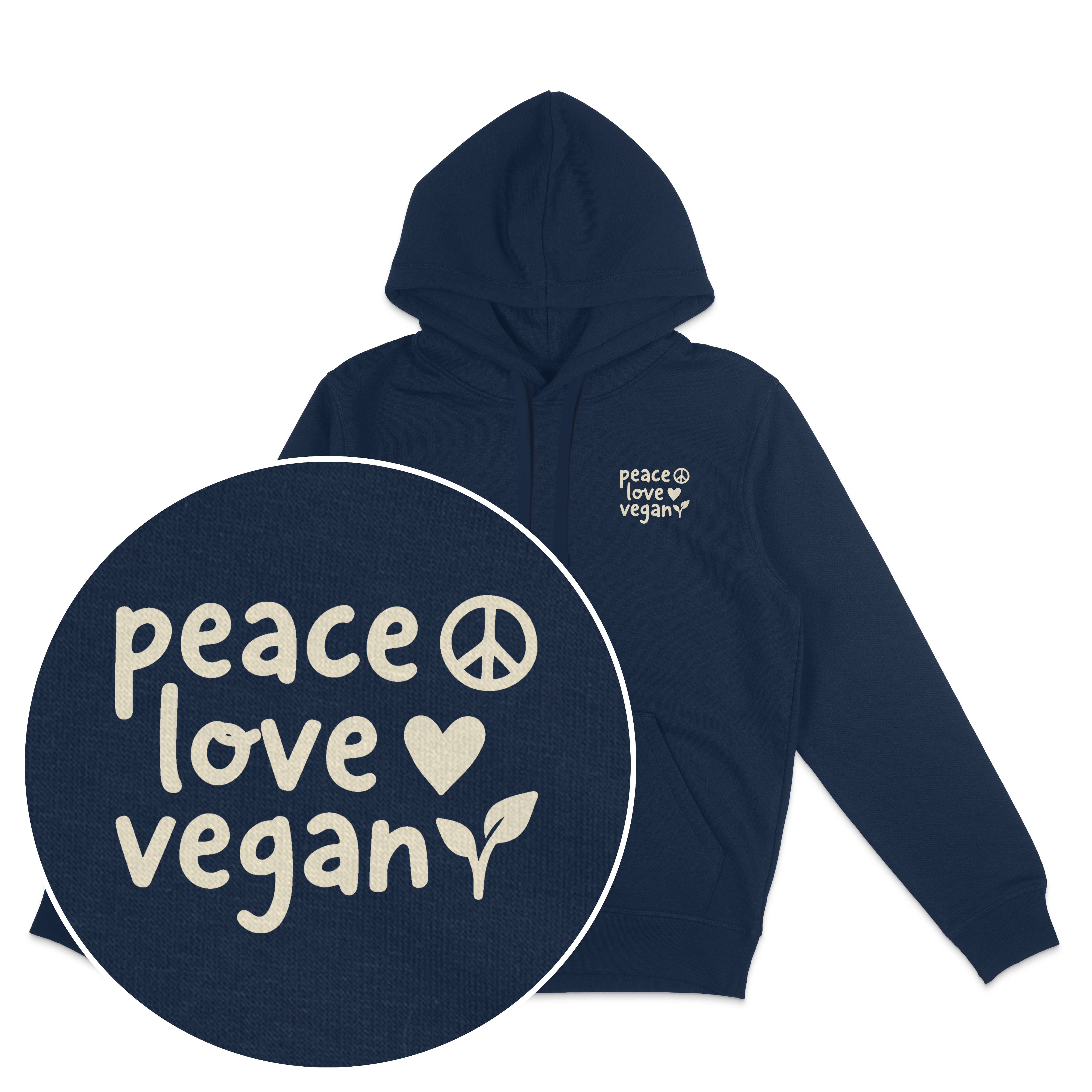 Peace Love Vegan Hoodie