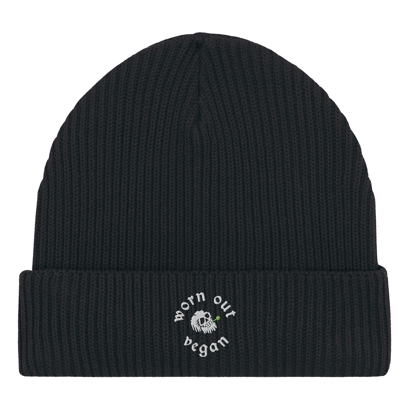 Worn Out Vegan Beanie (Embroidered)