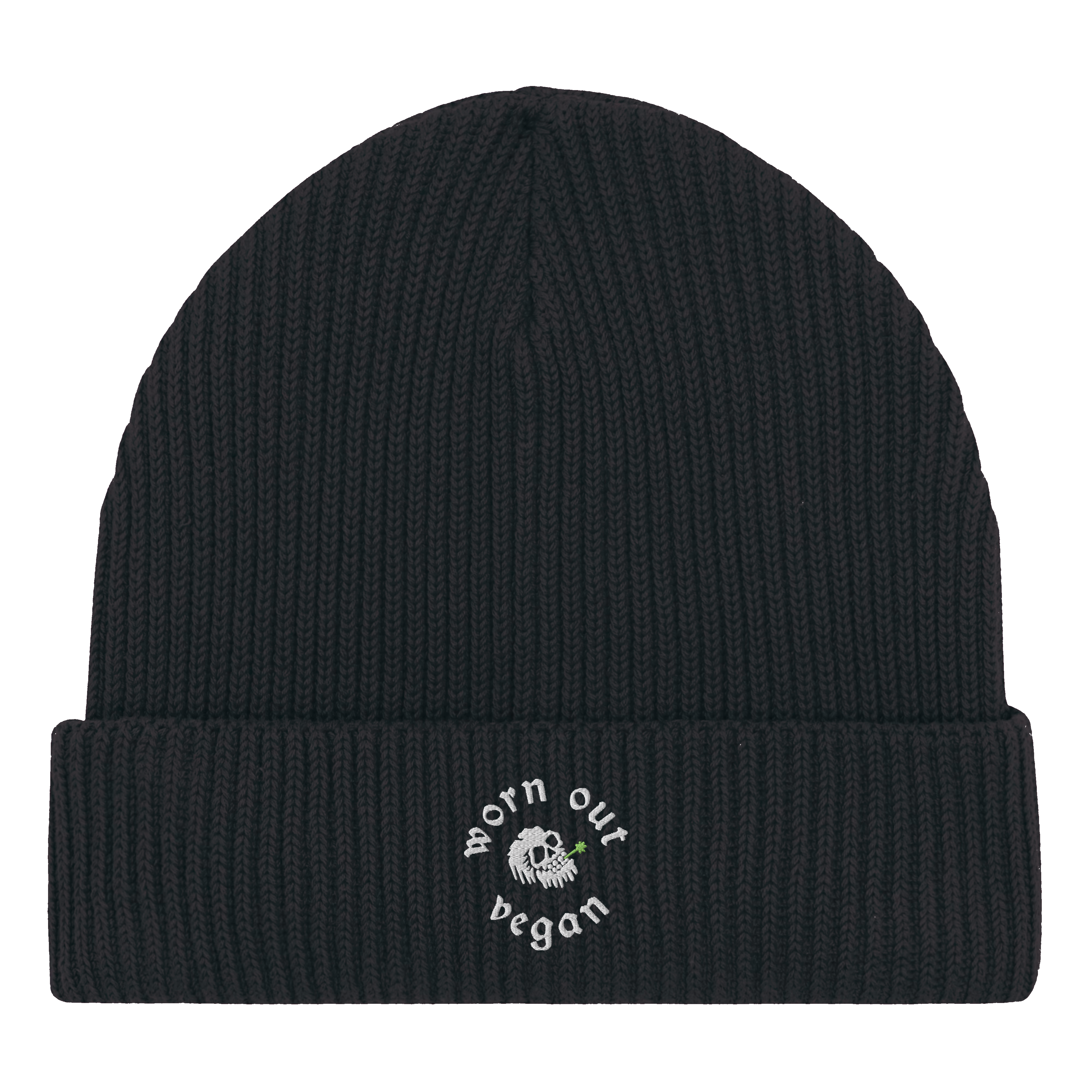 Worn Out Vegan Beanie (Embroidered)