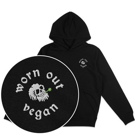 Worn Out Vegan Hoodie (Embroidered)