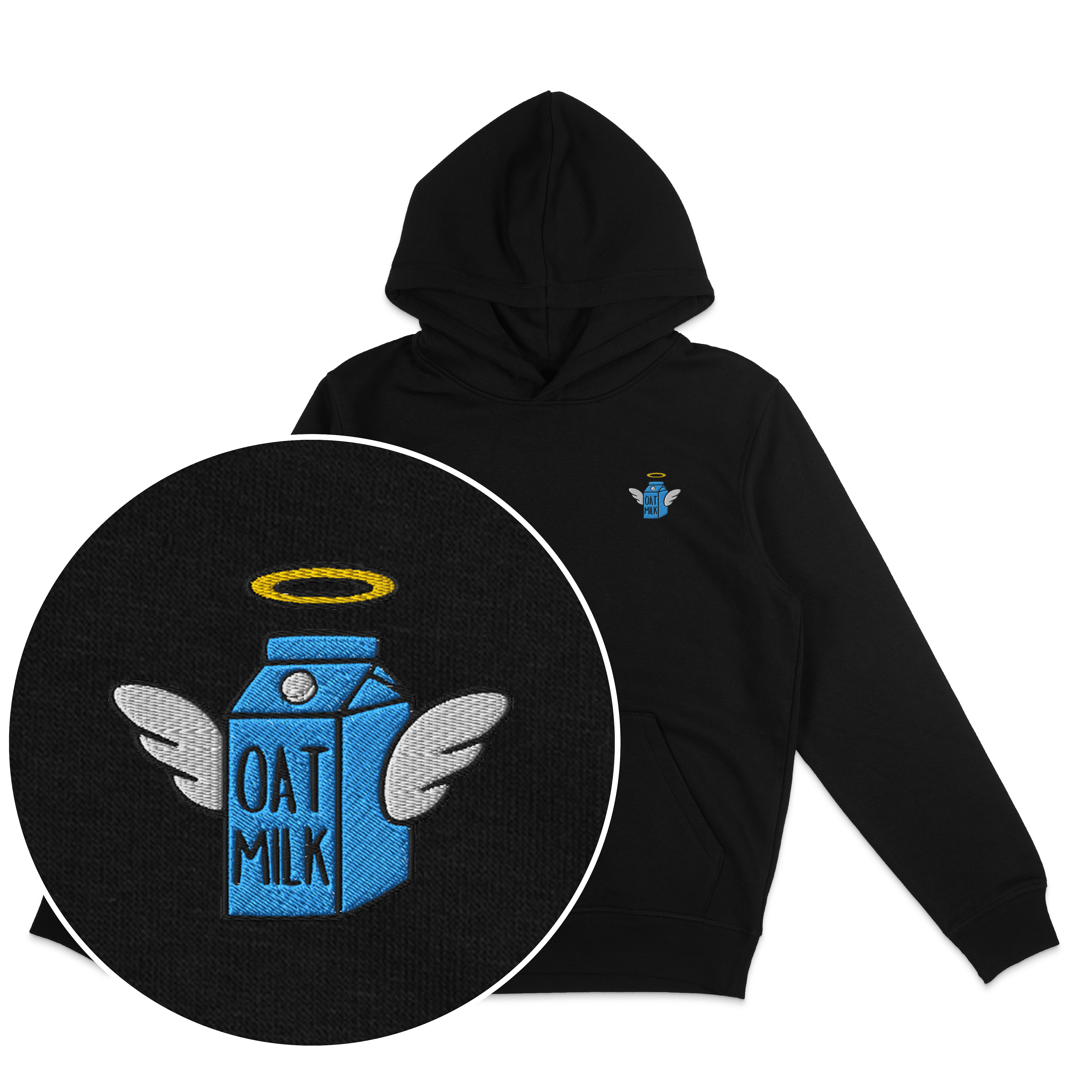 Oat Milk Hoodie (Embroidered)