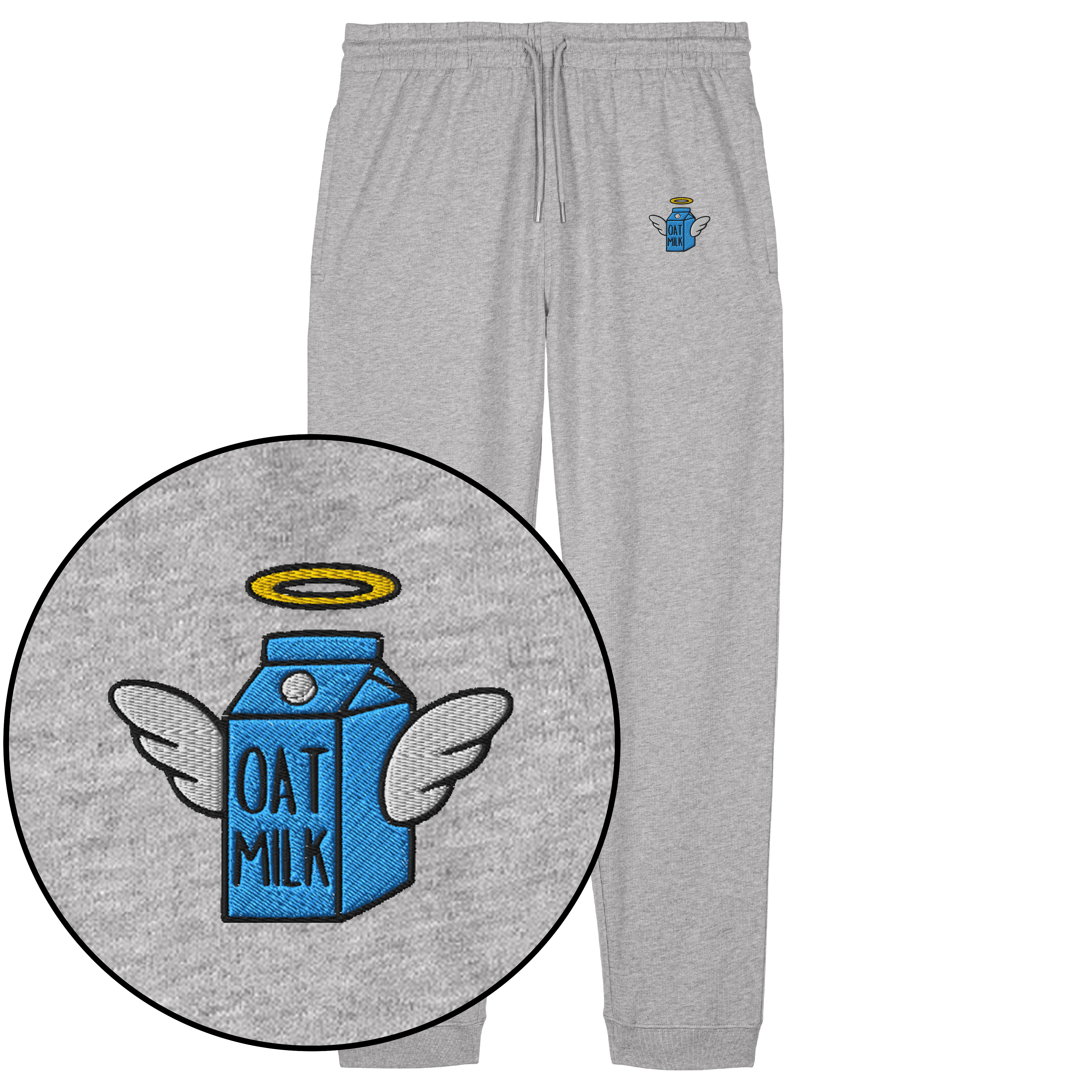 Oat Milk Joggers (Embroidered)