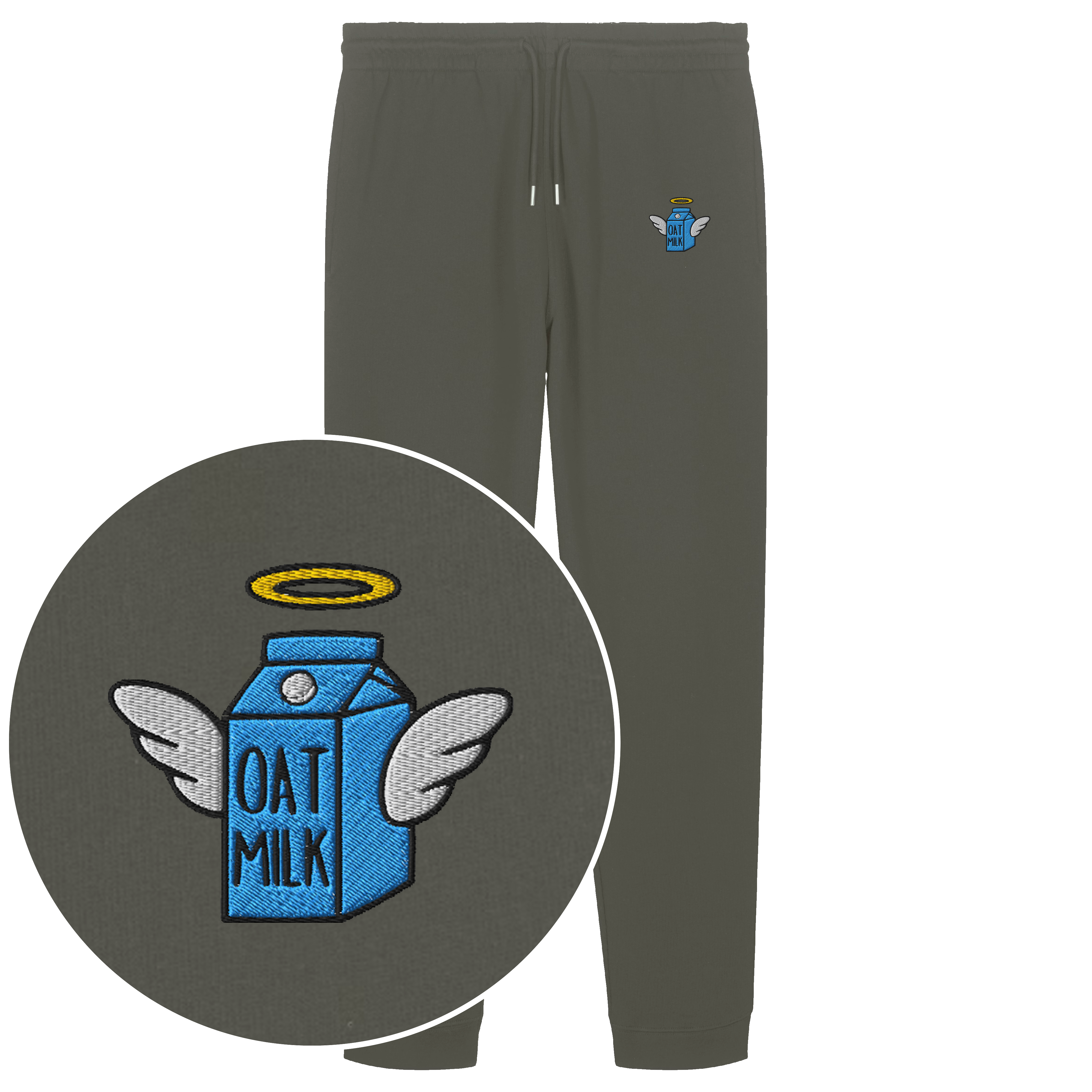 Oat Milk Joggers (Embroidered)