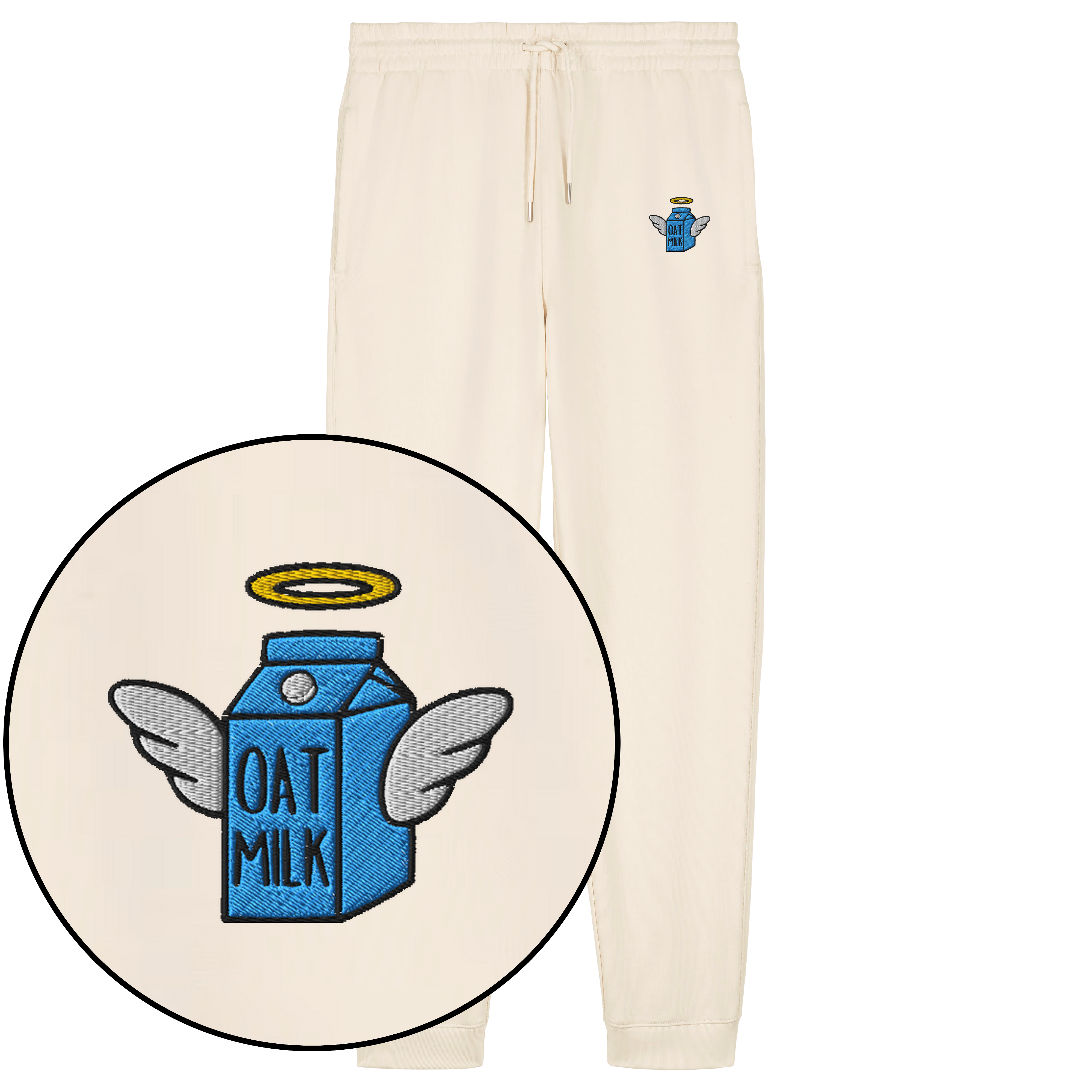 Oat Milk Joggers (Embroidered)