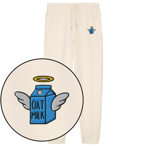 Oat Milk Joggers (Embroidered)