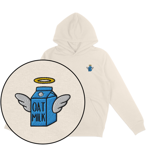 Oat Milk Hoodie (Embroidered)