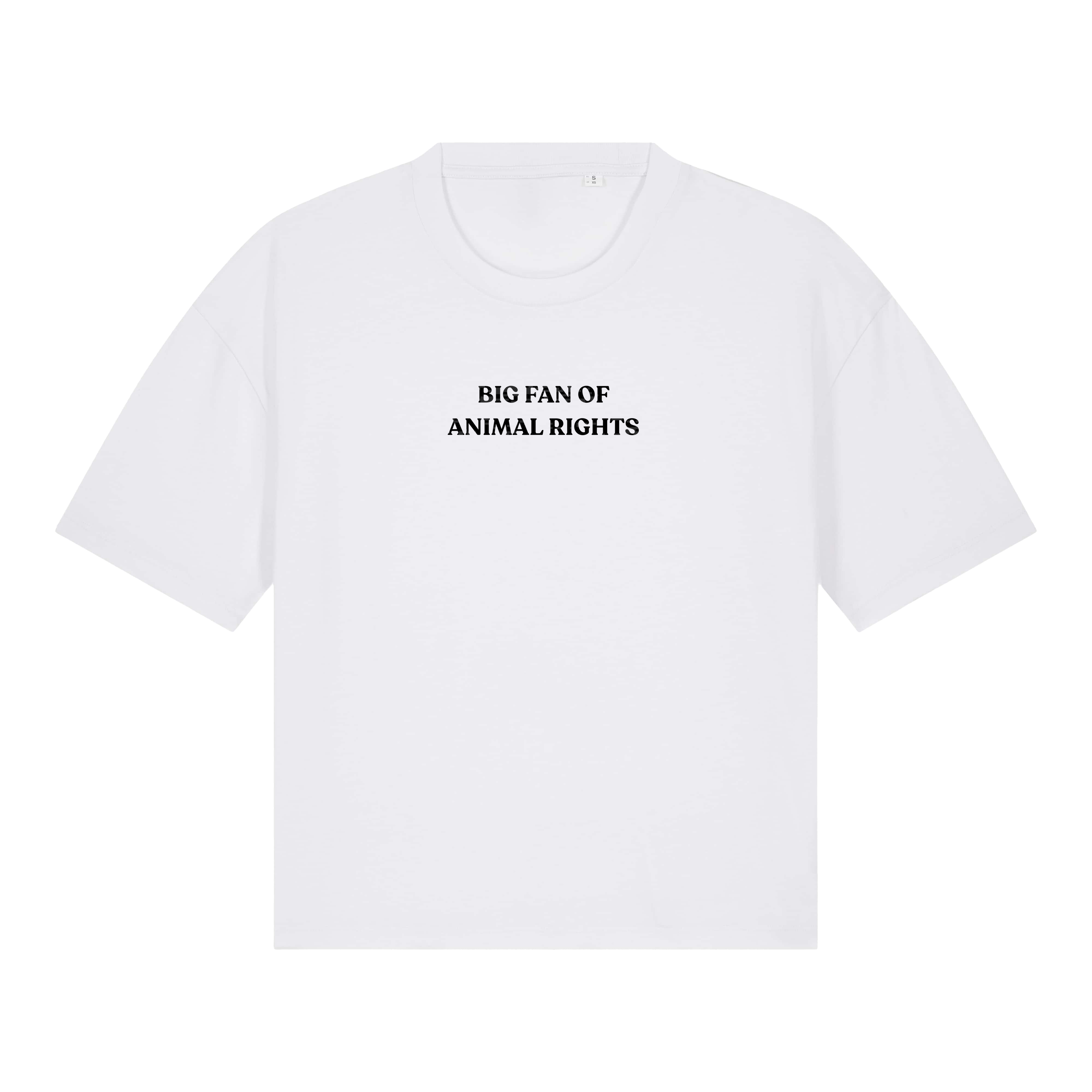 Big Fan Of Animal Rights Women's Boxy T-Shirt