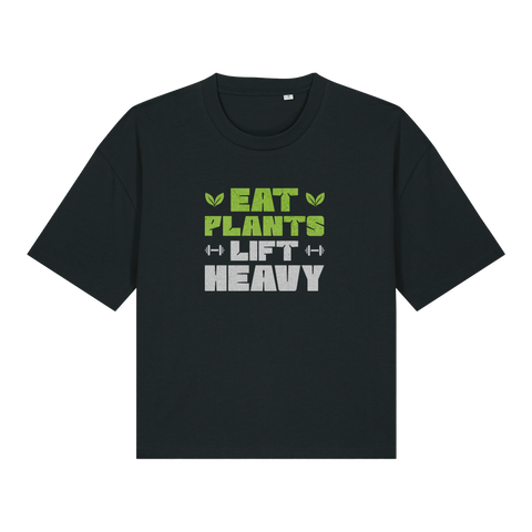 Eat Plants Lift Heavy Women's Boxy T-Shirt