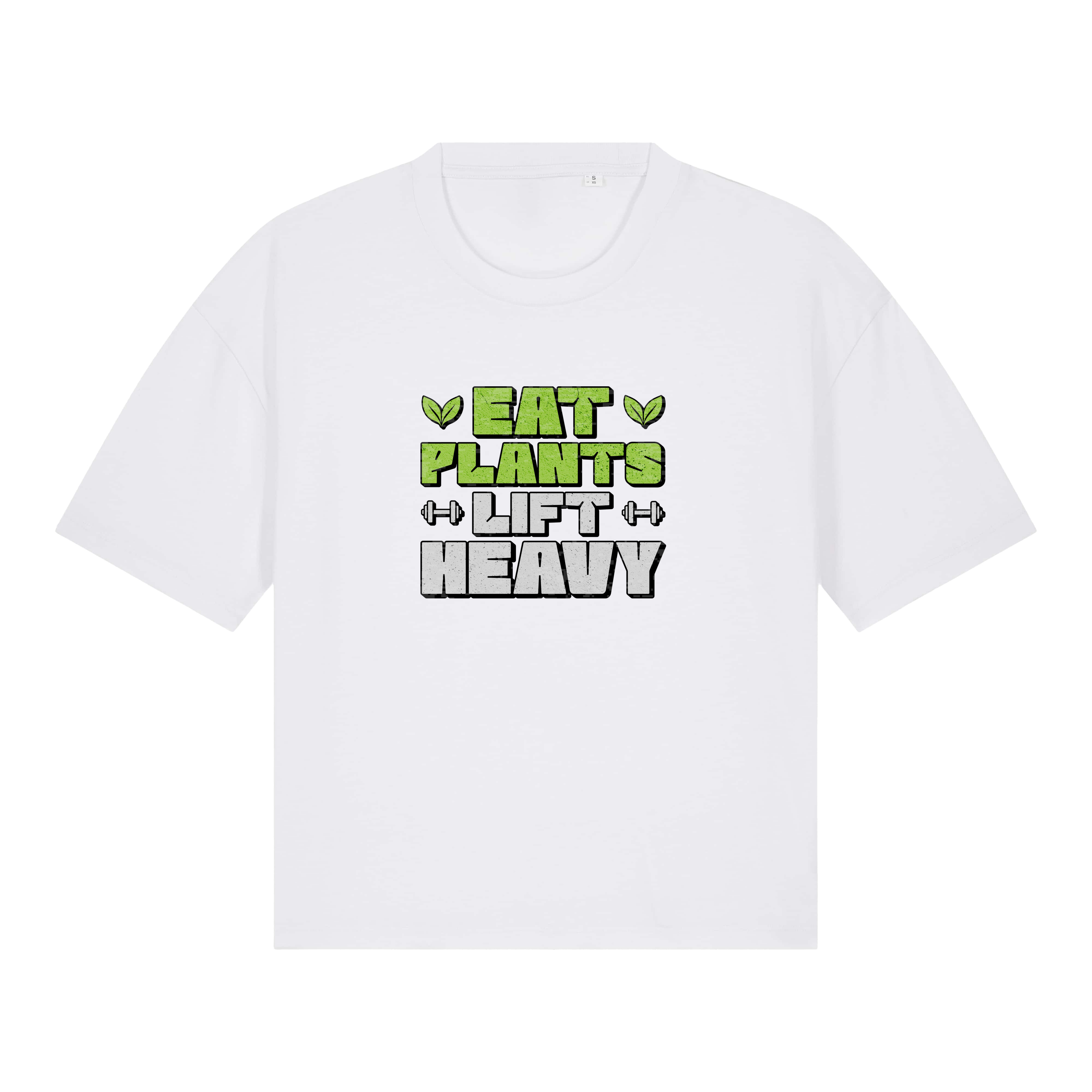 Eat Plants Lift Heavy Women's Boxy T-Shirt
