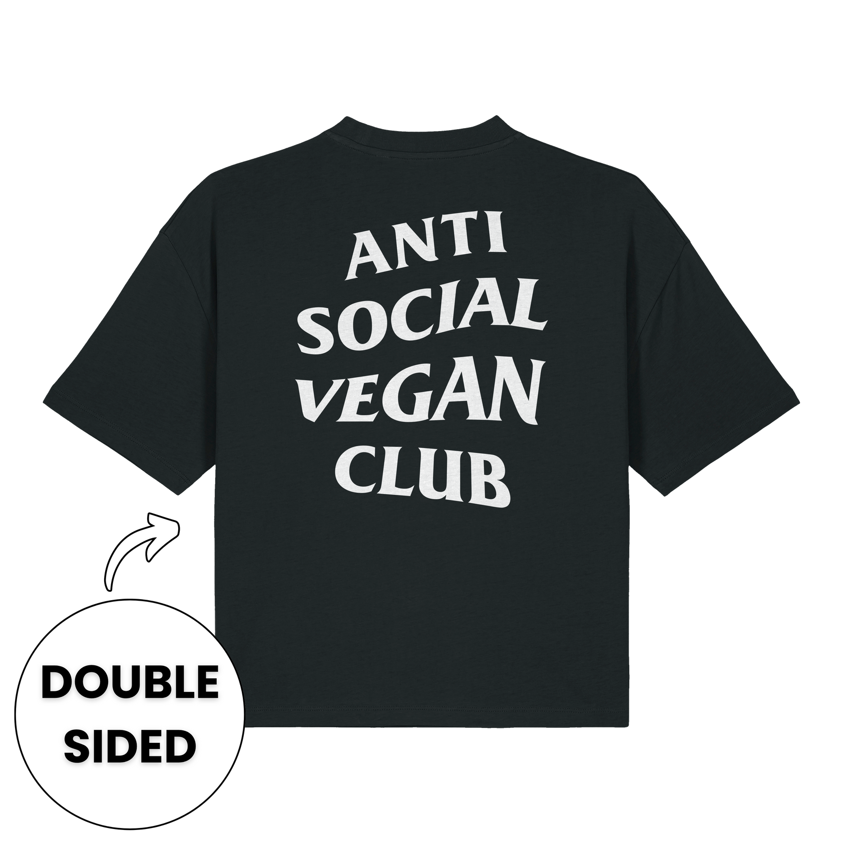 Anti Social Vegan Club Women's Boxy Streetwear T-Shirt