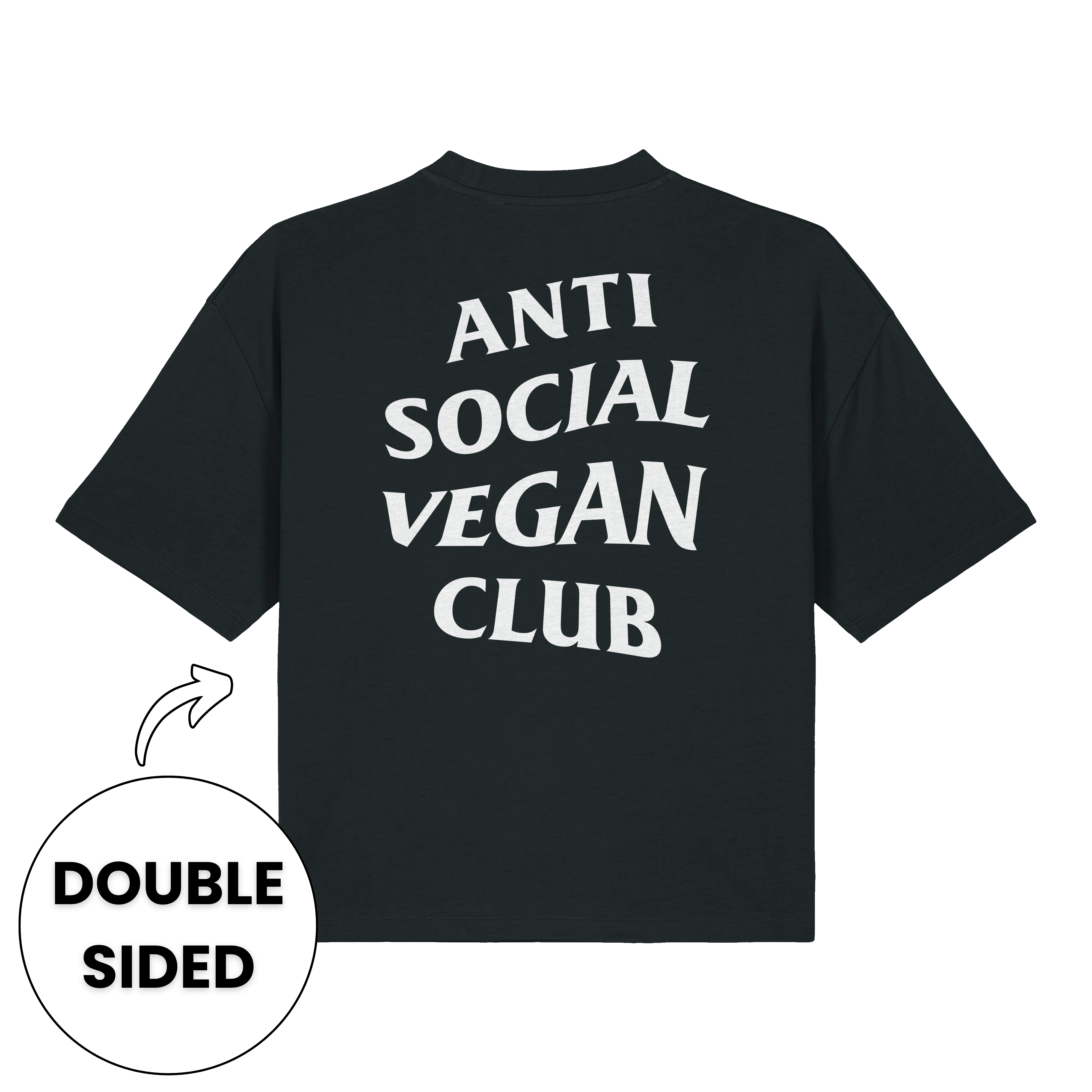 Anti Social Vegan Club Women's Boxy Streetwear T-Shirt