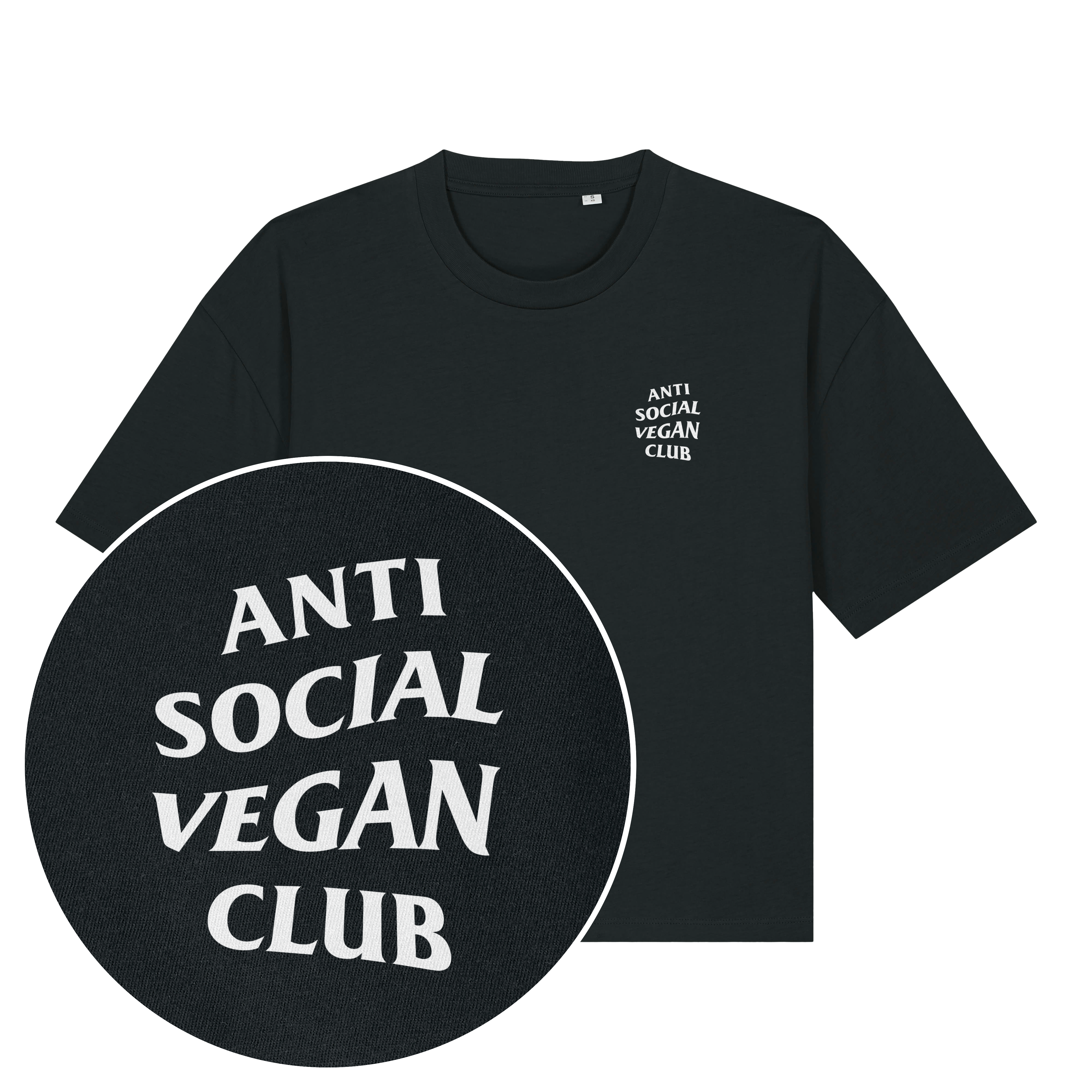 Anti Social Vegan Club Women's Boxy Streetwear T-Shirt