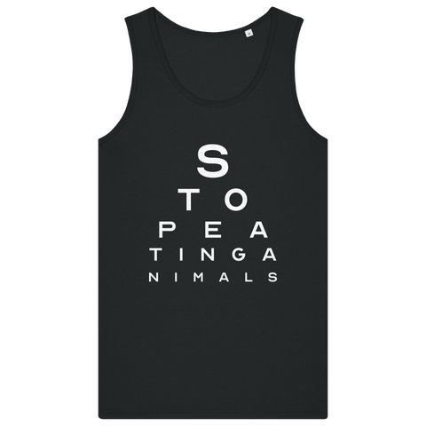 Stop Eating Animals Eye Exam Men's Tank Top