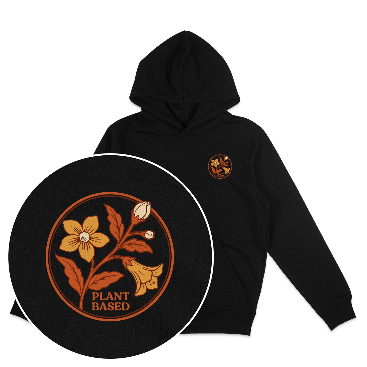 Plant-Based Flowers Streetwear Hoodie