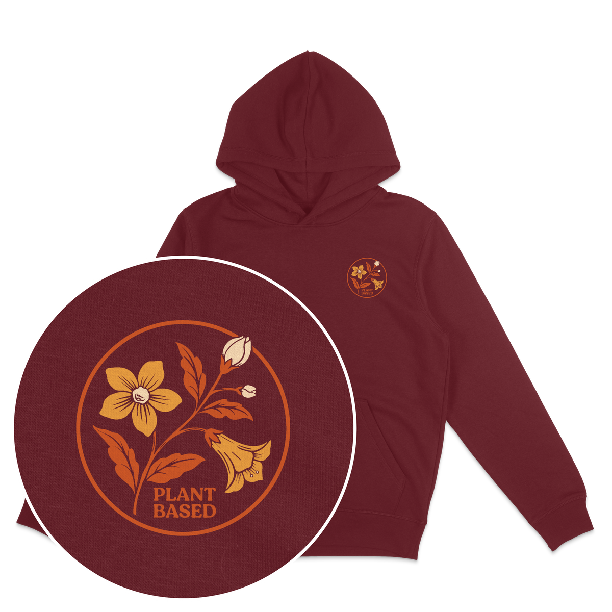 Plant-Based Flowers Streetwear Hoodie