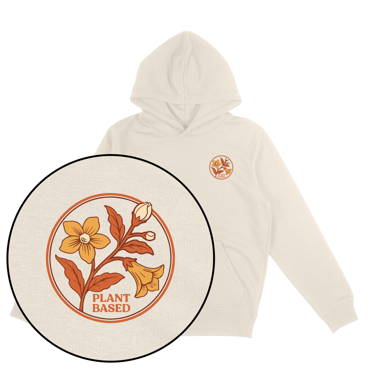 Plant-Based Flowers Streetwear Hoodie