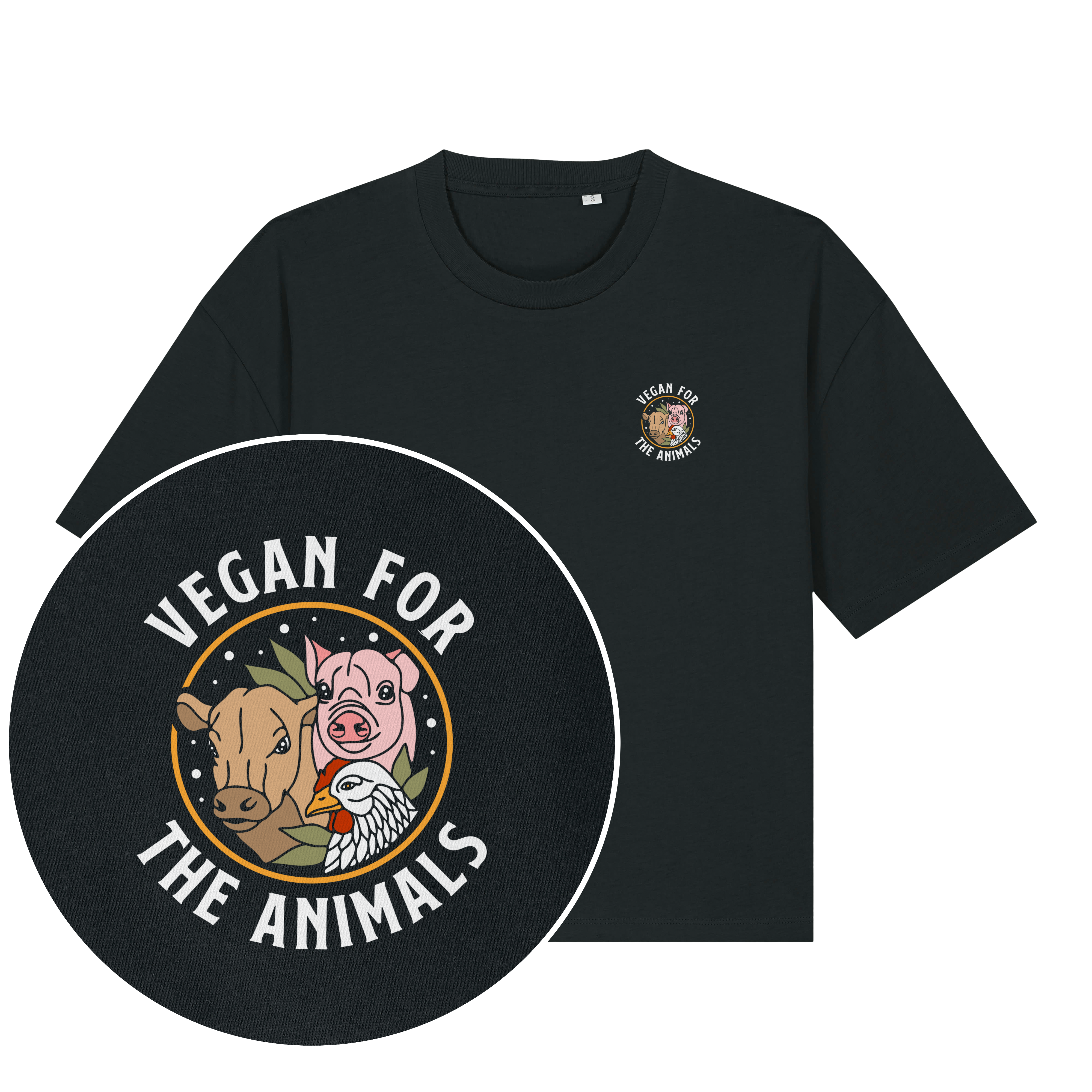 Vegan For The Animals Earthlings Boxy T-Shirt