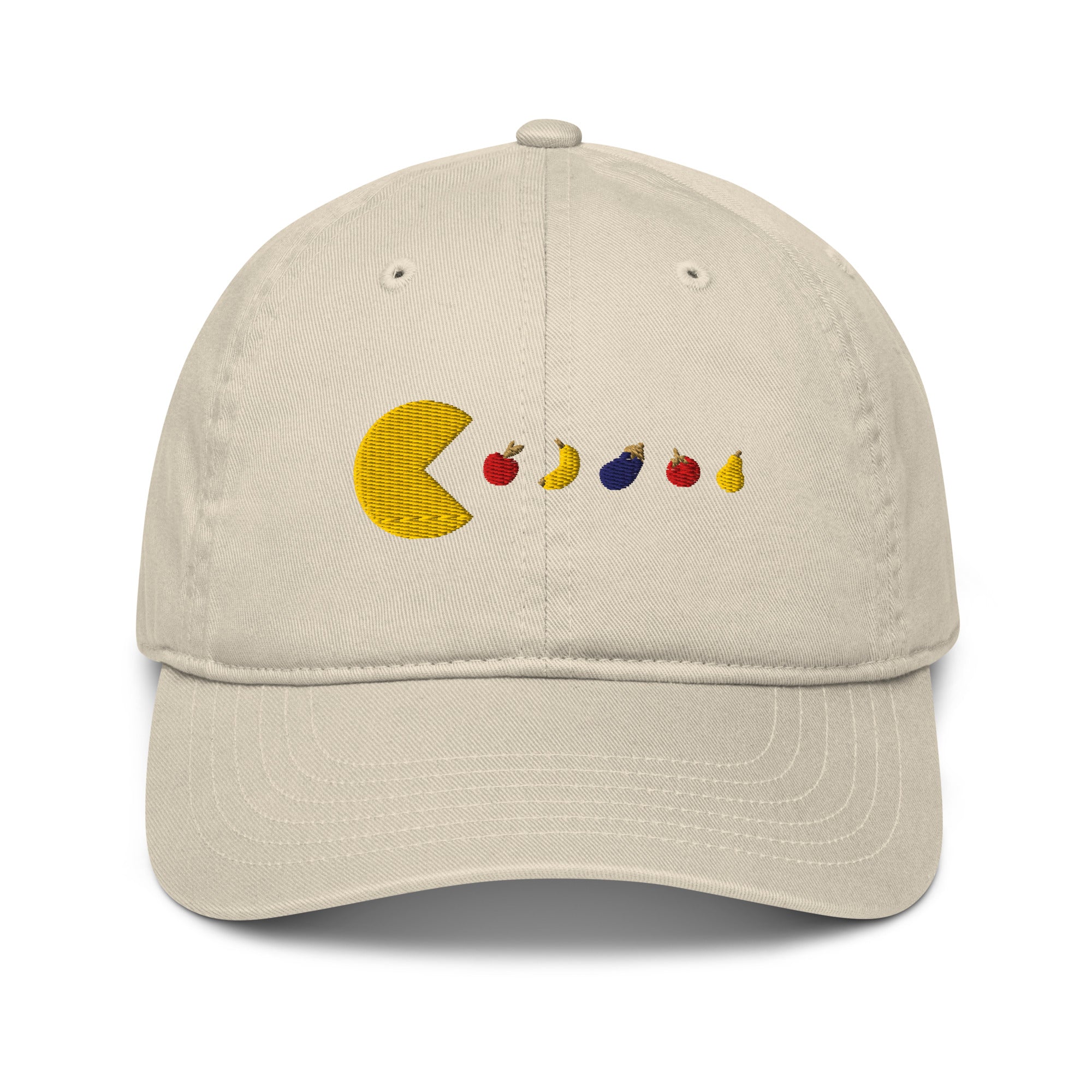 Vegan Pac-Man Embroidered Cap