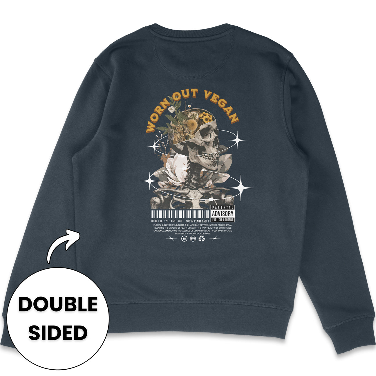 Floral Skeleton Streetwear Sweatshirt