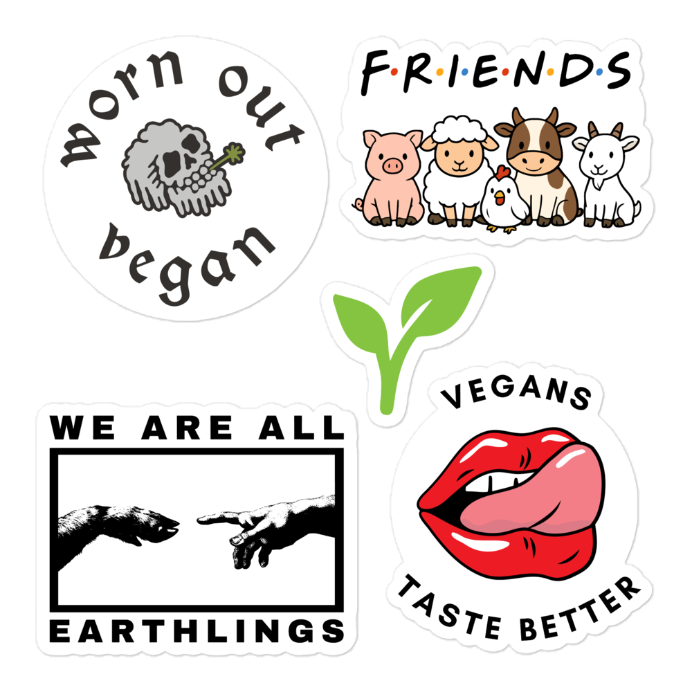 Worn Out Vegan Sticker Sheet